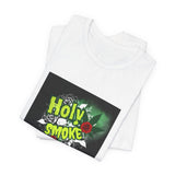 Holy Smoke Graphic Tee — Green Cannabis Leaf Design
